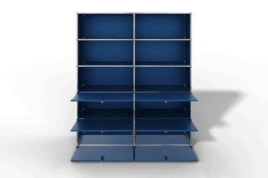 USM Haller Schrank/Regal mit 6 Klapptüren und offenen Fächern. Produktbild