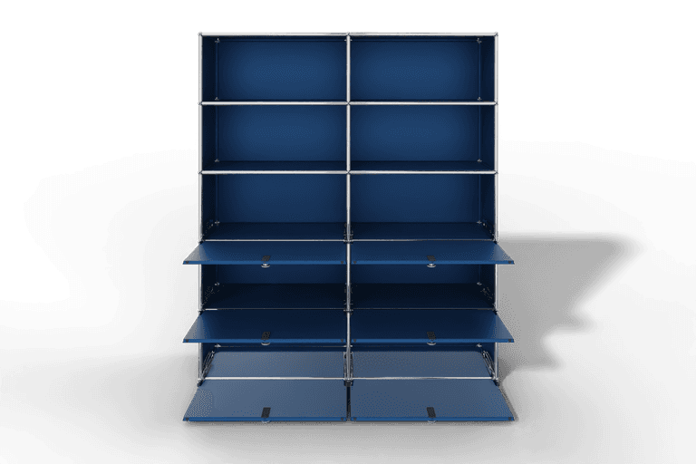 USM Haller Schrank/Regal mit 6 Klapptüren und offenen Fächern. Produktbild