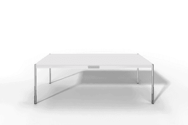 USM Haller Tisch, Tiefe 1000 mm, MDF pulverbeschichtet reinweiss, Länge wählbar Produktbild