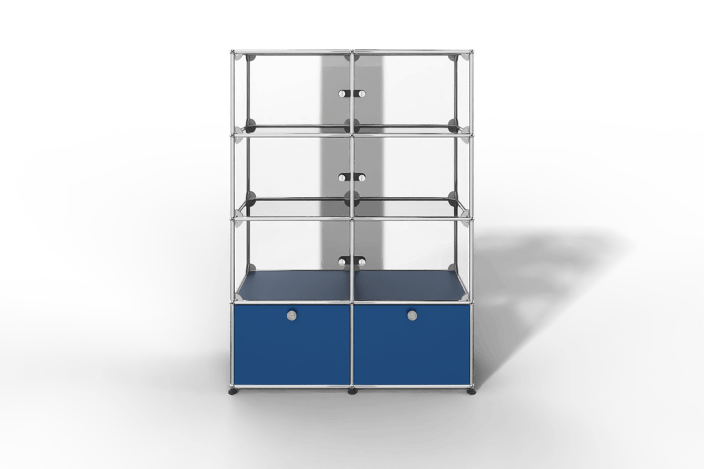 USM Haller Glasvitrine mit 6 Glastüren und 2 Klapptüren Produktbild