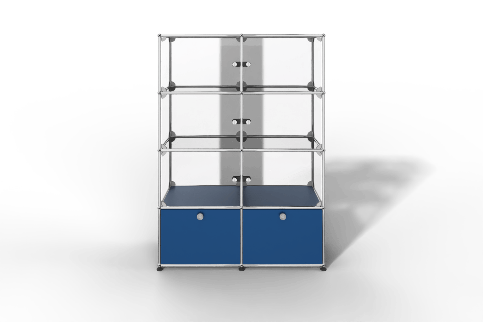USM Haller Glasvitrine mit 6 Glastüren und 2 Klapptüren Produktbild