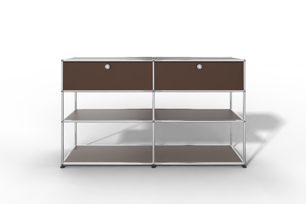 USM Haller Highboard mit 2 Klapptüren und 2 offenen Ebenen Produktbild