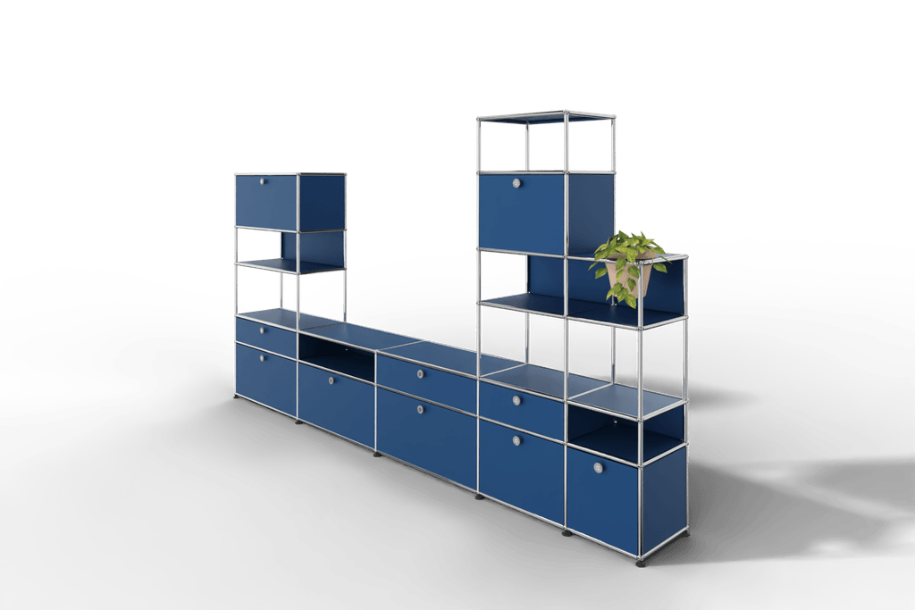 Regalwand mit Pflanzeneinsatz, offene und geschlossene Fächer kombiniert Produktbild