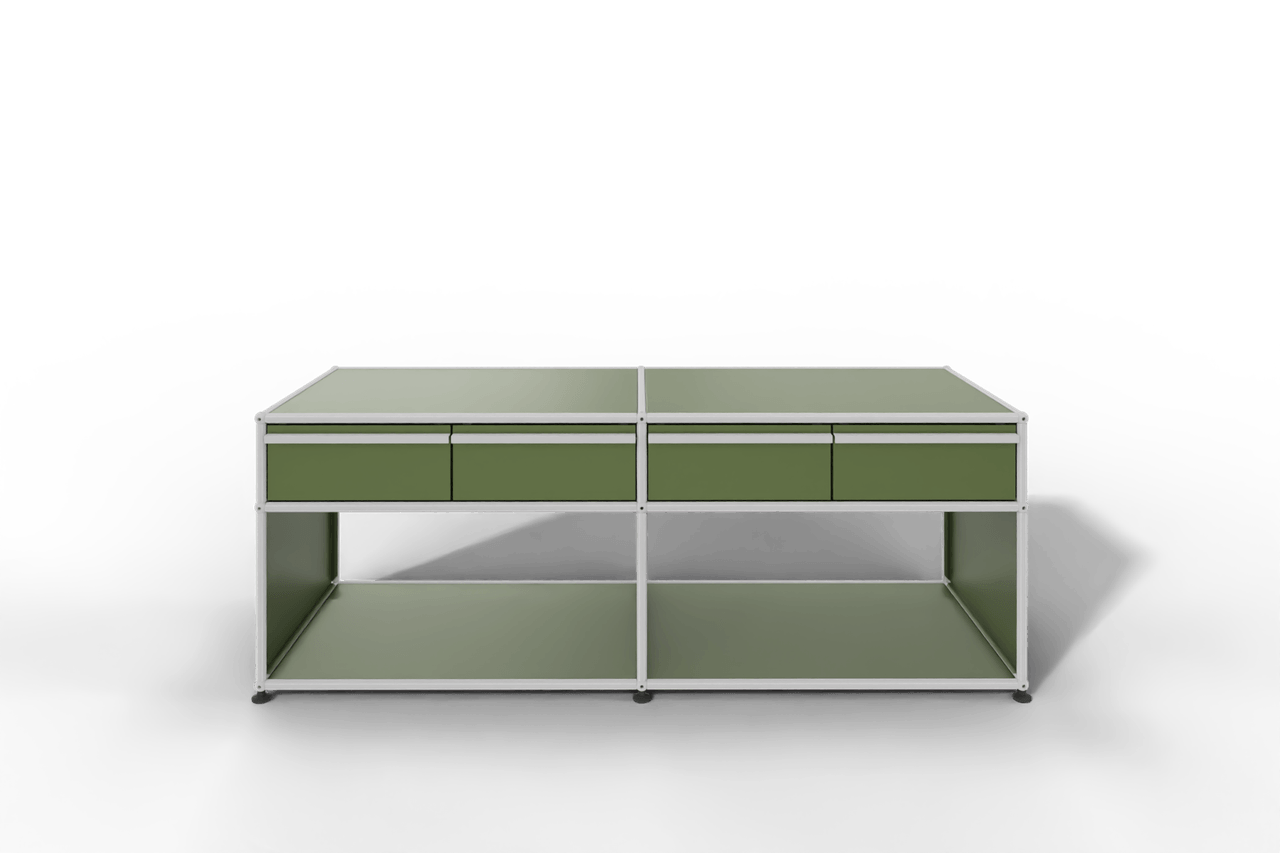 USM Haller Sideboard, mit 4 Schubladen A6 und 2 offenen Fächern. Tiefe 50 cm. Produktbild