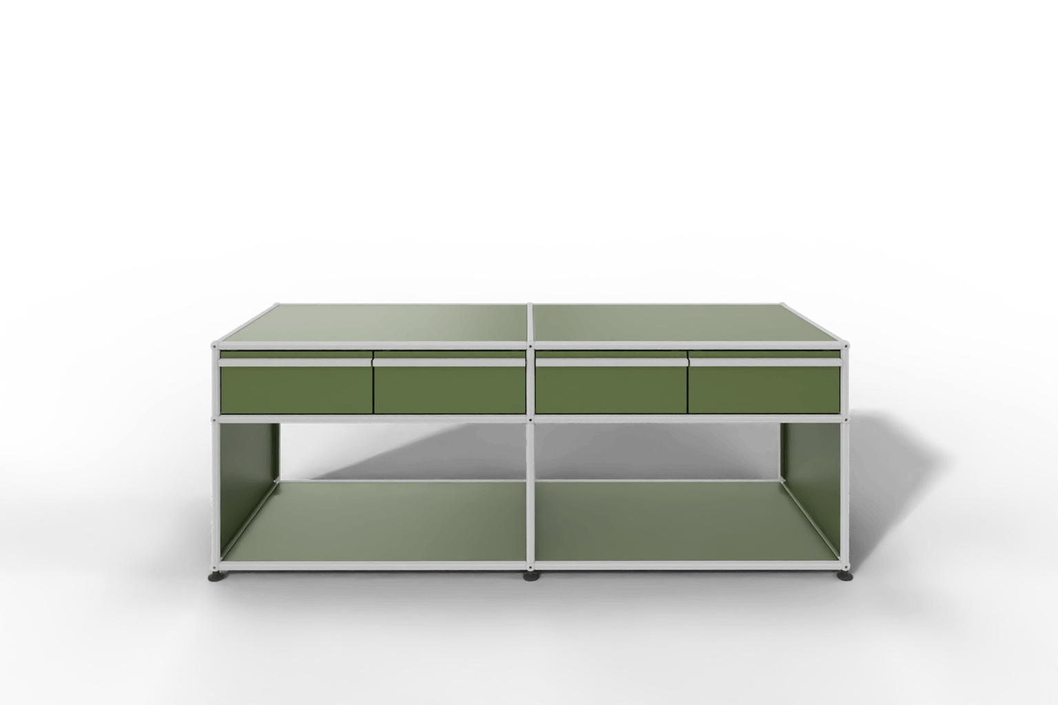 USM Haller Sideboard, mit 4 Schubladen A6 und 2 offenen Fächern. Tiefe 50 cm. Produktbild