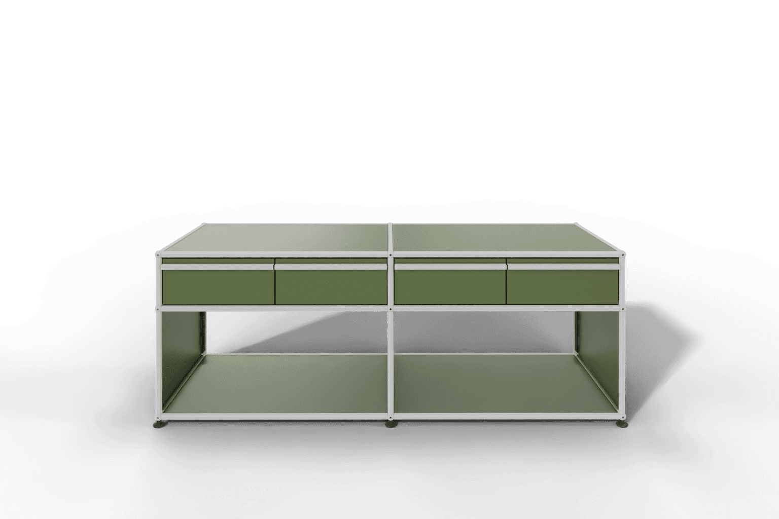 USM Haller Sideboard, mit 4 Schubladen A6 und 2 offenen Fächern. Tiefe 50 cm. Produktbild