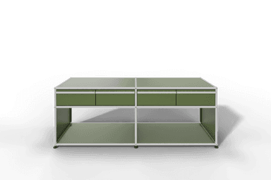 USM Haller Sideboard, mit 4 Schubladen A6 und 2 offenen Fächern. Tiefe 50 cm. Produktbild