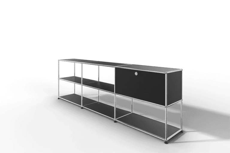 USM Haller Sideboard offen mit einer Klapptüre Produktbild