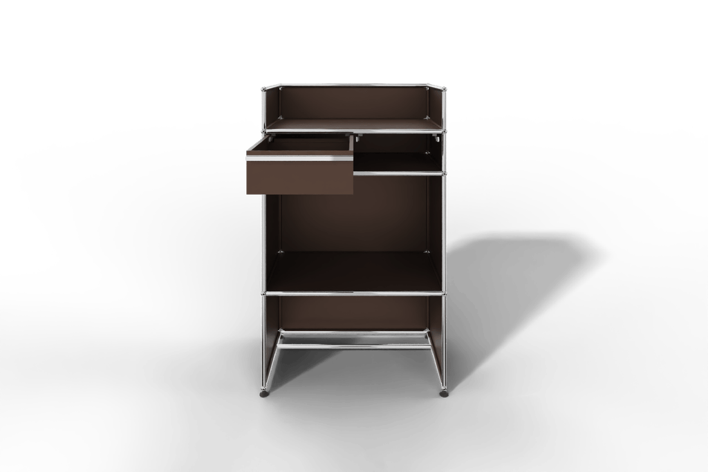 USM Haller Steharbeitsplatz mit Schubkasten A6 und Stifteinlage Produktbild