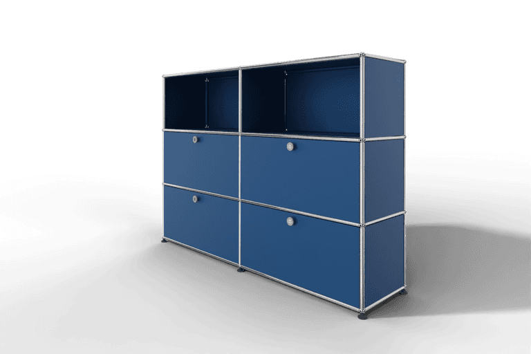 USM Haller Highboard mit 4 Klapptüren und 2 offenen Fächern Produktbild