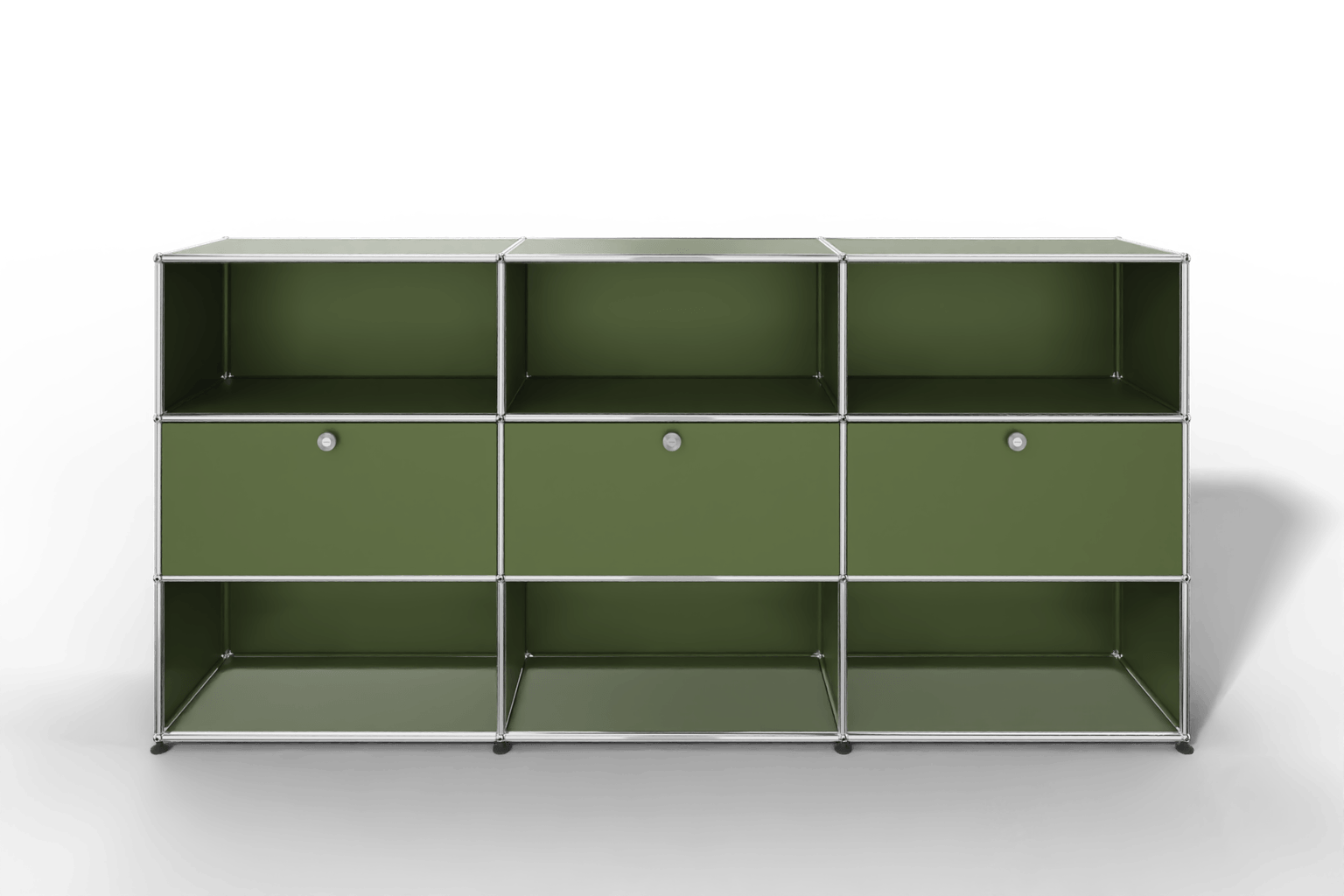 USM Haller Highboard mit 3 Klapptüren und 6 offenen Fächern Produktbild