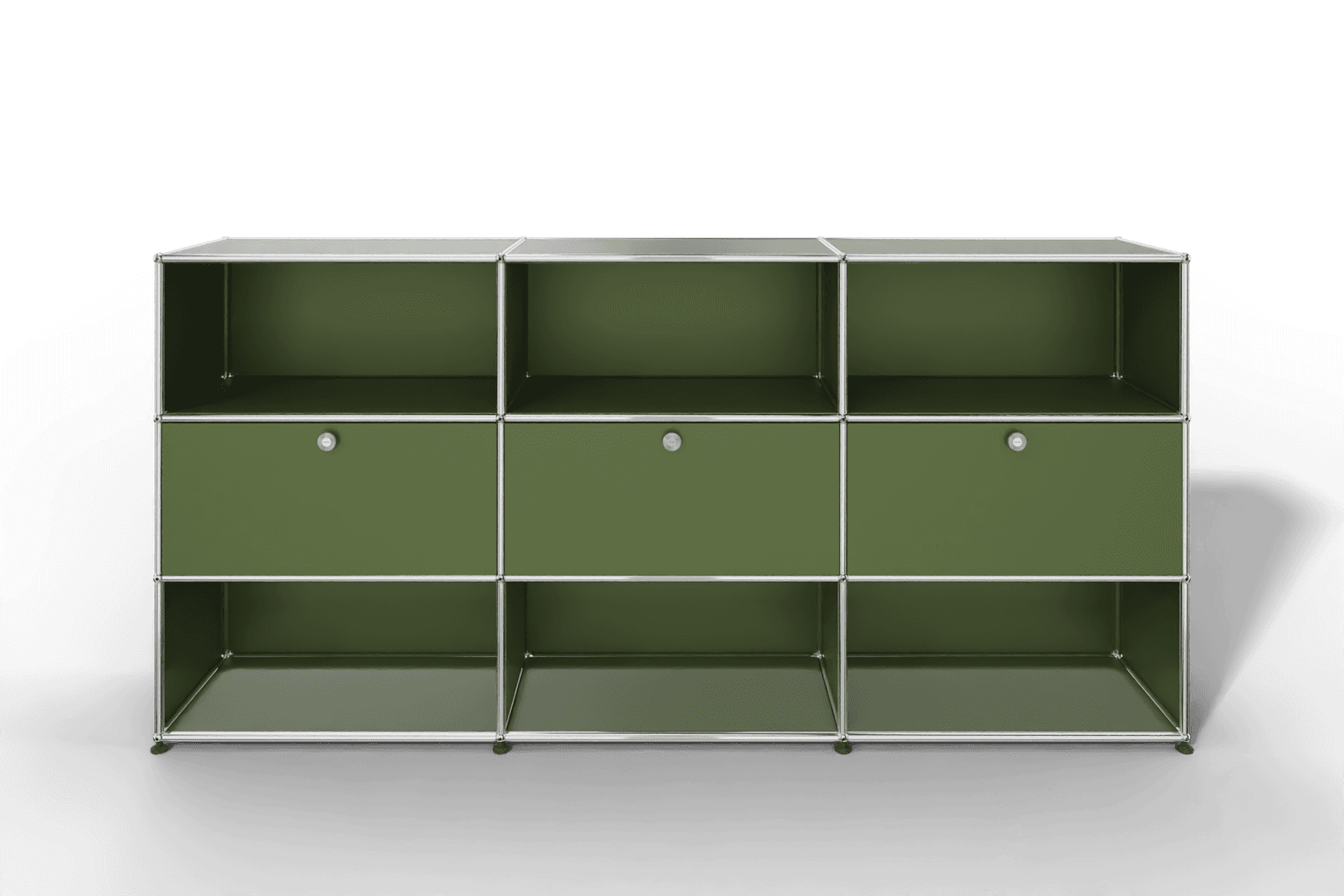 USM Haller Highboard mit 3 Klapptüren und 6 offenen Fächern Produktbild