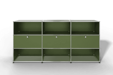 USM Haller Highboard mit 3 Klapptüren und 6 offenen Fächern Produktbild