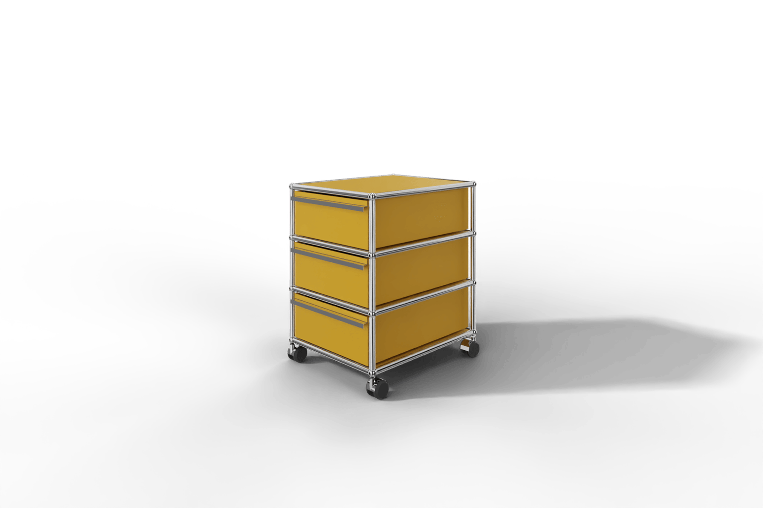 USM Haller Rollcontainer mit 3 Schüben. Wahlweise abschließbar und in 14 Farben konfigurierbar Produktbild