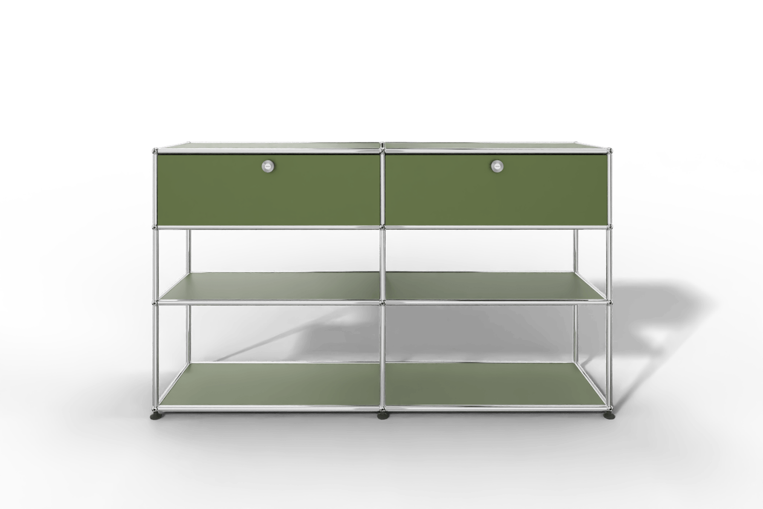 USM Haller Highboard mit 2 Klapptüren und 2 offenen Ebenen Produktbild