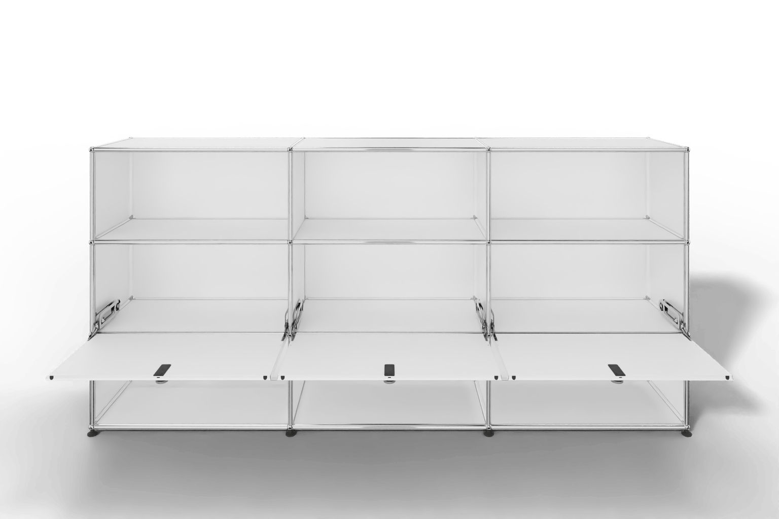 USM Haller Highboard mit 3 Klapptüren und 6 offenen Fächern Produktbild