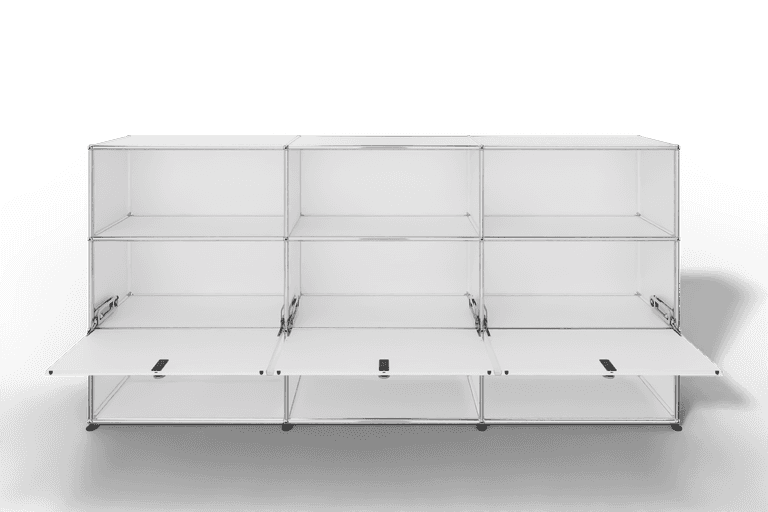 USM Haller Highboard mit 3 Klapptüren und 6 offenen Fächern Produktbild