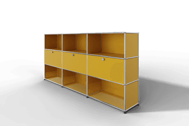 USM Haller Highboard mit 3 Klapptüren und 6 offenen Fächern Produktbild