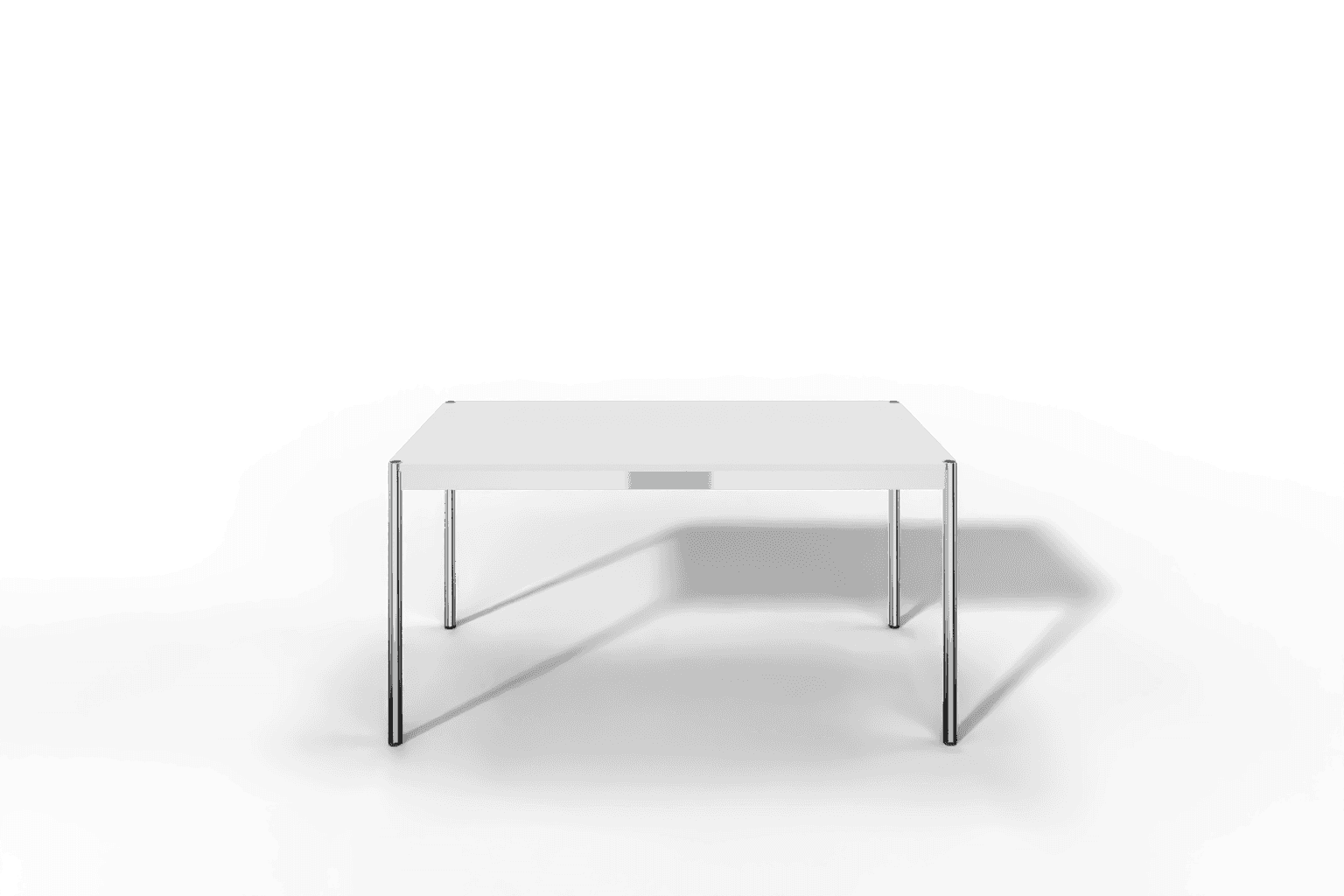 USM Haller Tisch, Tiefe 750 mm, MDF pulverbeschichtet reinweiss, Länge wählbar Produktbild