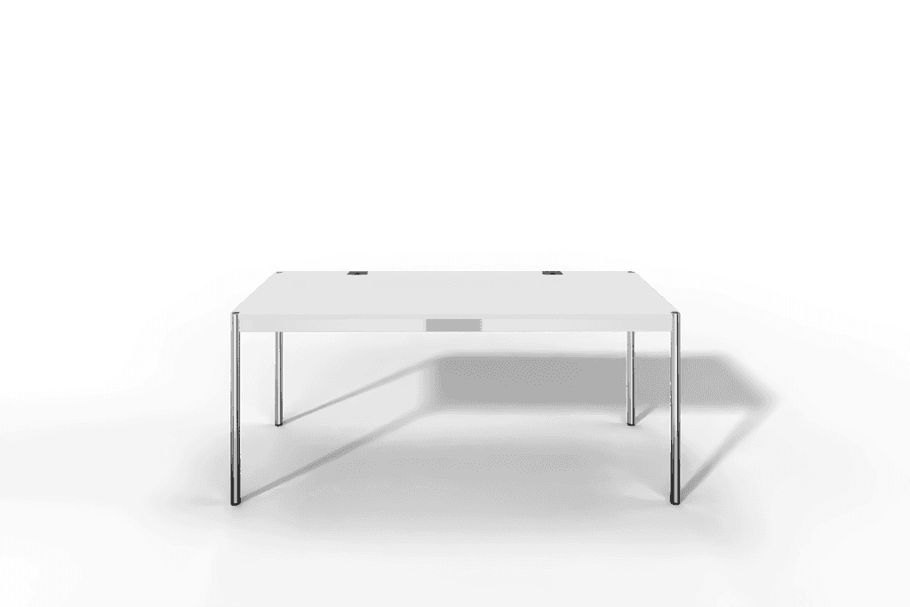 Tisch Plus,Tiefe 750 mm, Oberfläche MDF reinweiss