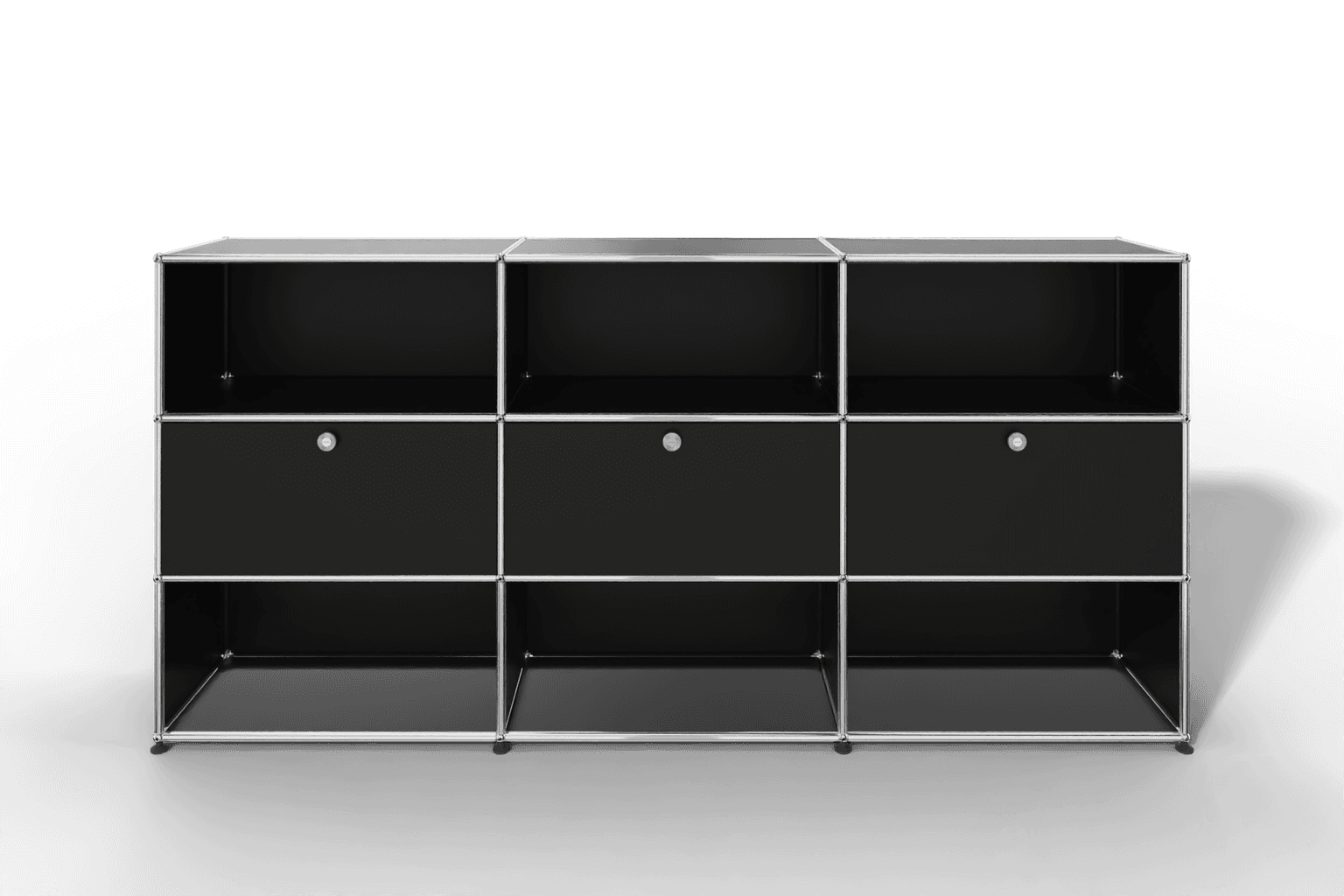 USM Haller Highboard mit 3 Klapptüren und 6 offenen Fächern Produktbild