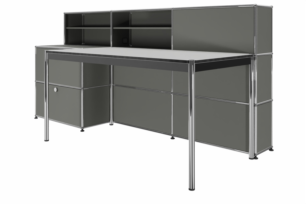 USM Haller Theke mit Schreibtisch Produktbild