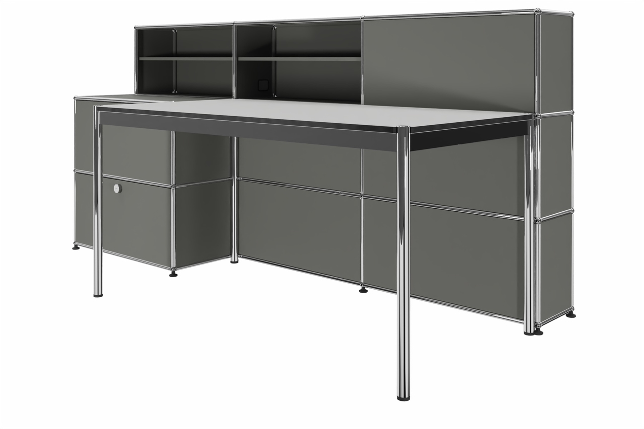 USM Haller Theke mit Schreibtisch Produktbild