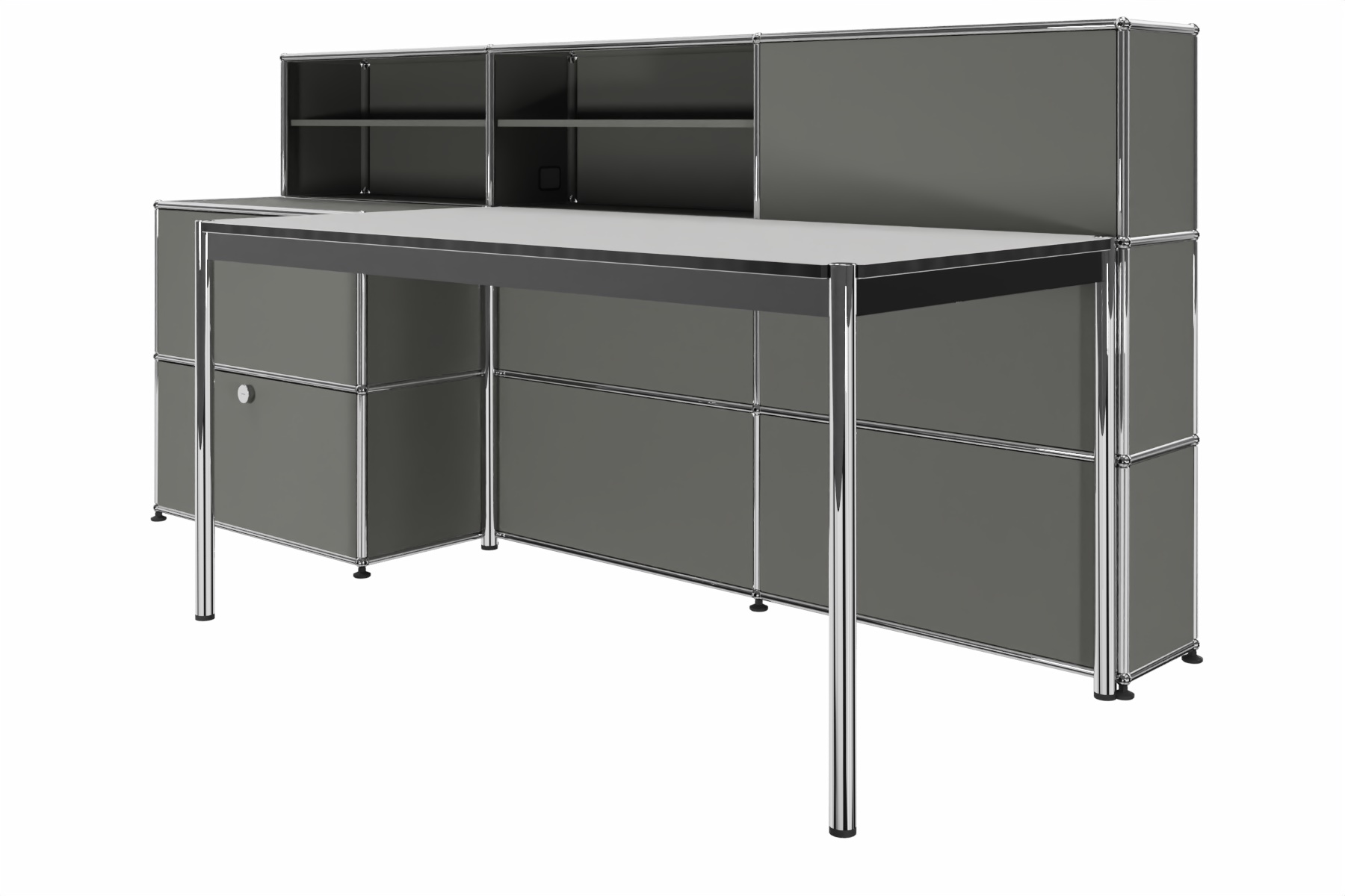 USM Haller Theke mit Schreibtisch Produktbild