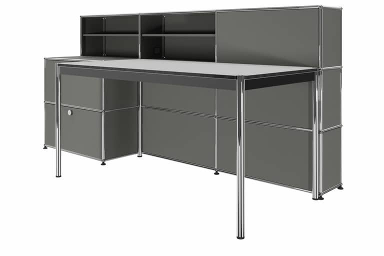 USM Haller Theke mit Schreibtisch Produktbild