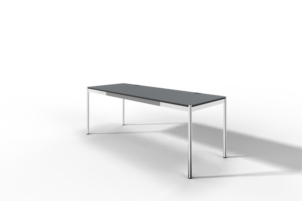 USM Haller Tisch Plus,Tiefe 750 mm, Oberfläche Linoleum Produktbild