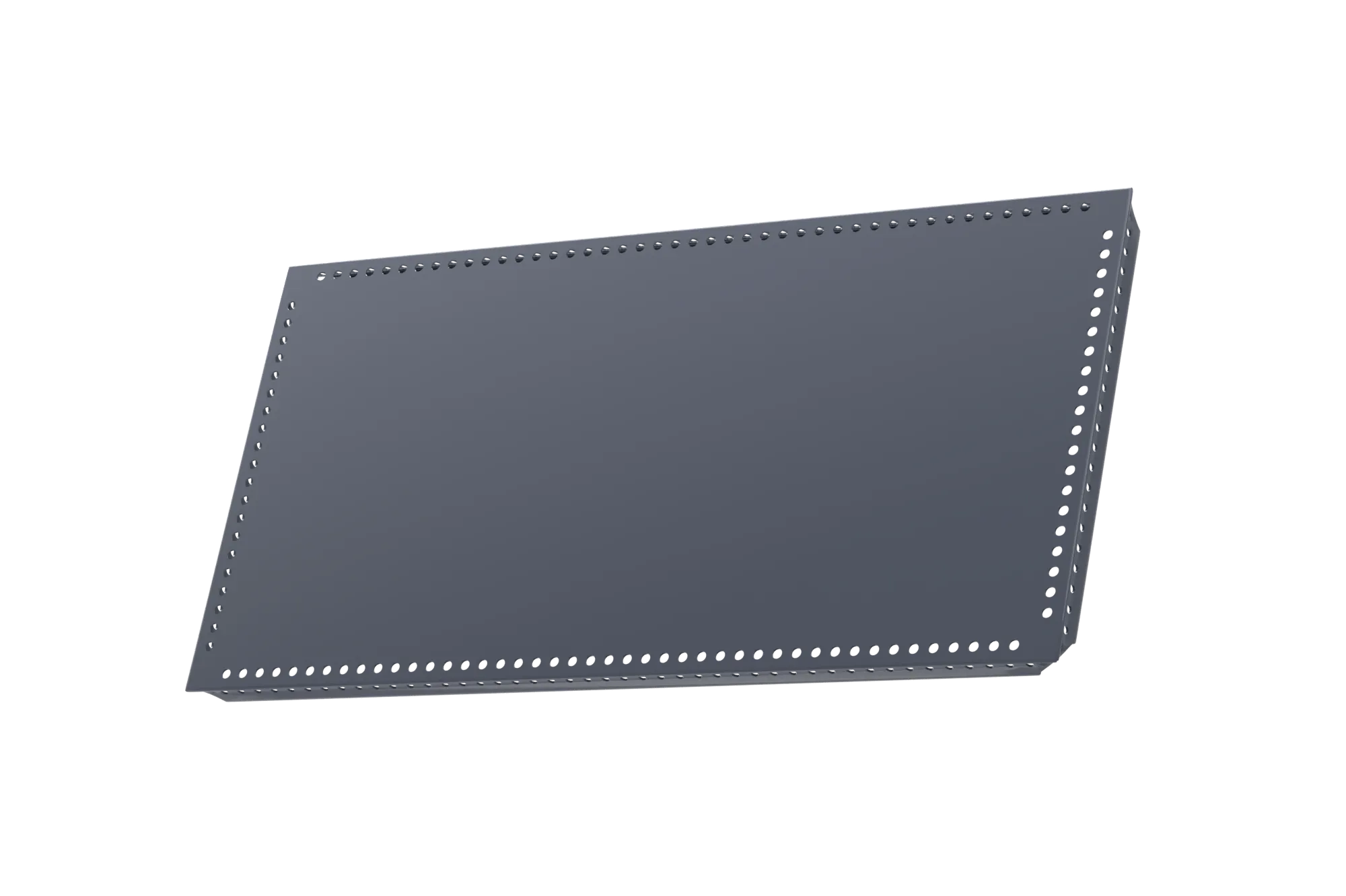 USM Haller Tablar Gelocht Mittelgrau 500x250 Produktbild