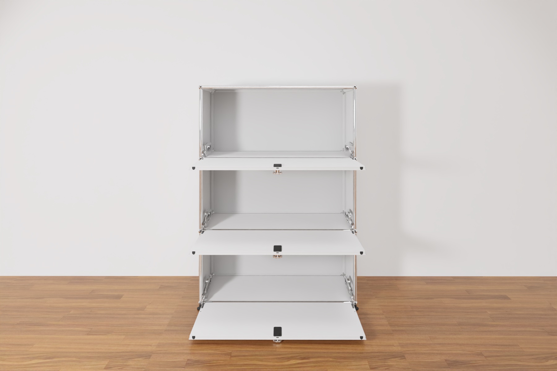 Original USM Haller Highboard mit 3 Klapptüren in reinweiß Produktbild