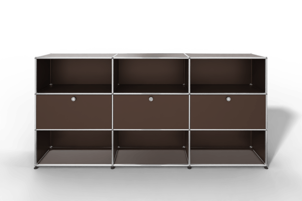 USM Haller Highboard mit 3 Klapptüren und 6 offenen Fächern Produktbild