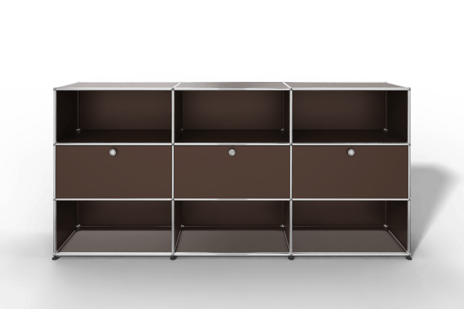 USM Haller Highboard mit 3 Klapptüren und 6 offenen Fächern Produktbild