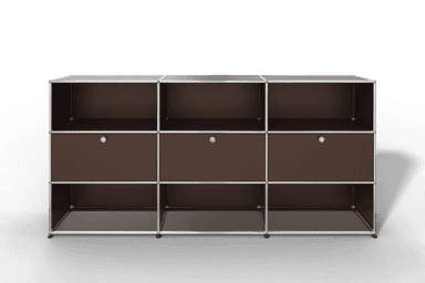 USM Haller Highboard mit 3 Klapptüren und 6 offenen Fächern Produktbild