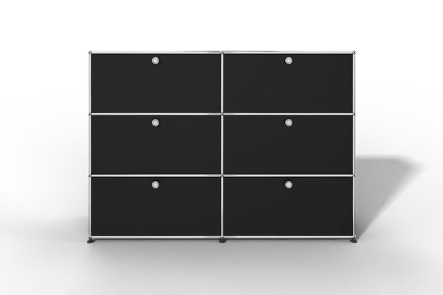 USM Haller Highboard, mit 6 Klapptüren, von Paul Schärer & Fritz Haller
