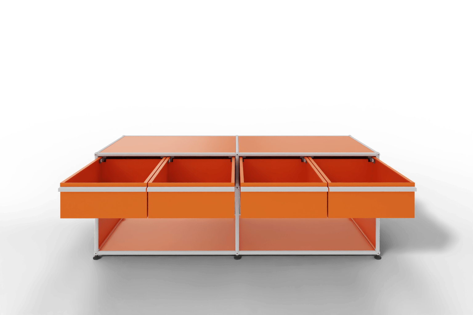 USM Haller Sideboard, mit 4 Schubladen A6 und 2 offenen Fächern. Tiefe 50 cm. Produktbild