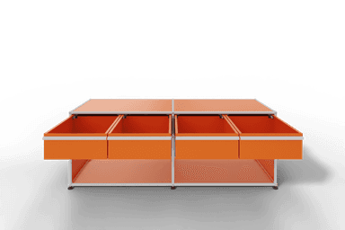 USM Haller Sideboard, mit 4 Schubladen A6 und 2 offenen Fächern. Tiefe 50 cm. Produktbild
