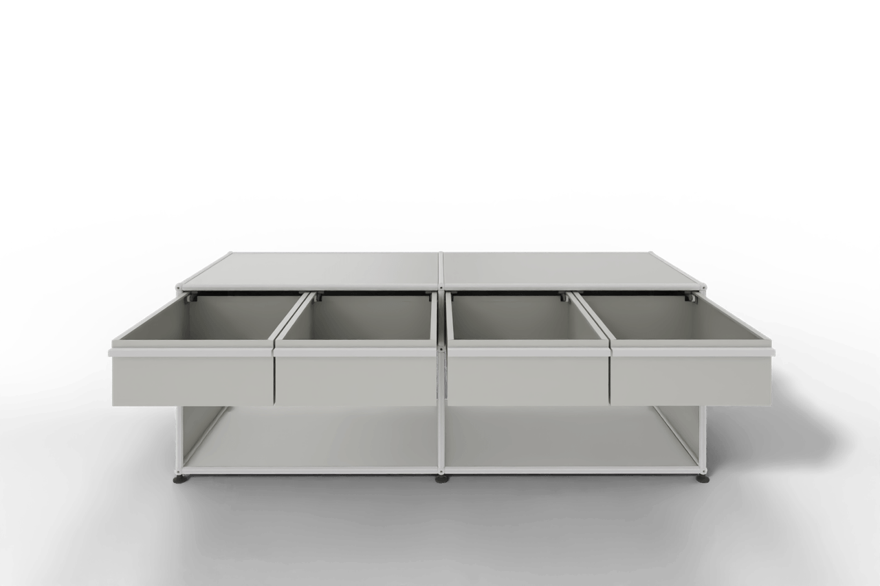 USM Haller Sideboard, mit 4 Schubladen A6 und 2 offenen Fächern. Tiefe 50 cm. Produktbild