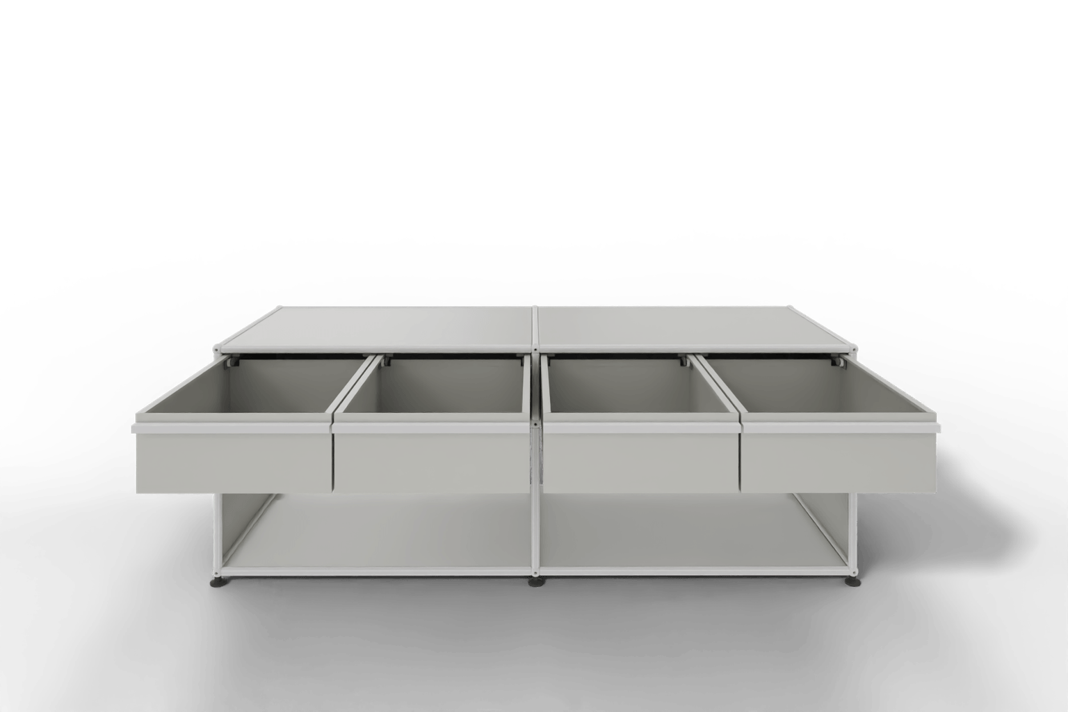 USM Haller Sideboard, mit 4 Schubladen A6 und 2 offenen Fächern. Tiefe 50 cm. Produktbild