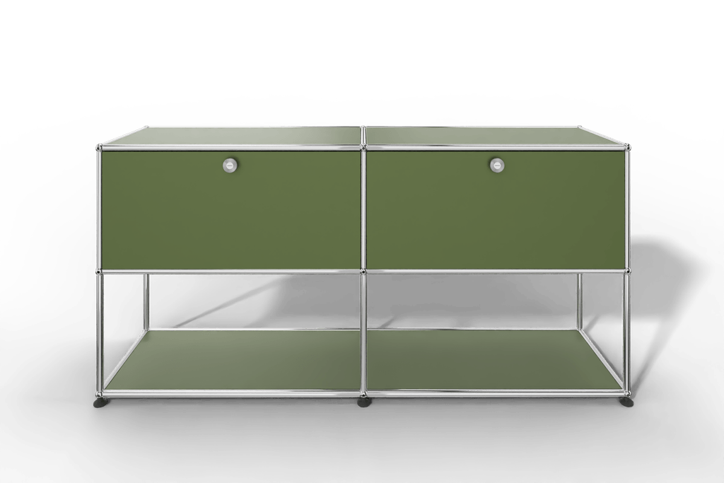 USM Haller Sideboard, 2 Klapptüren, untere Ebene offen