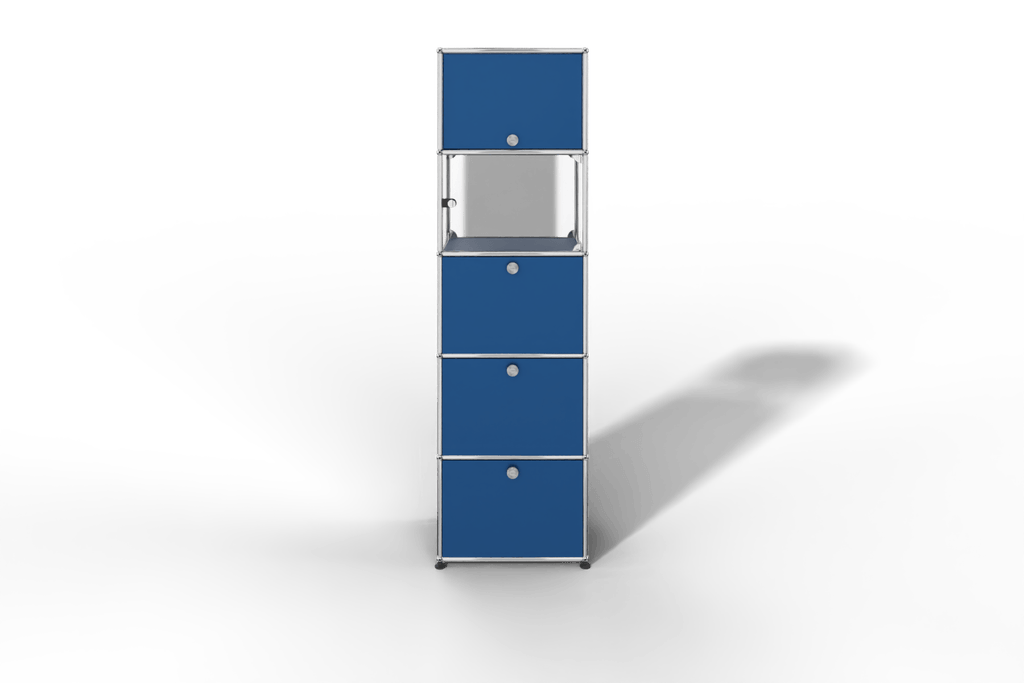 USM Haller schmales Regal mit Glasabteil Produktbild