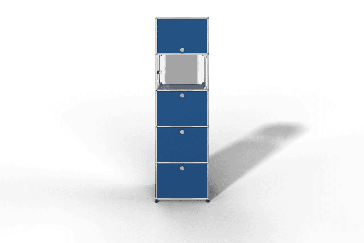 USM Haller schmales Regal mit Glasabteil Produktbild