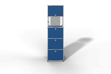 USM Haller schmales Regal mit Glasabteil Produktbild