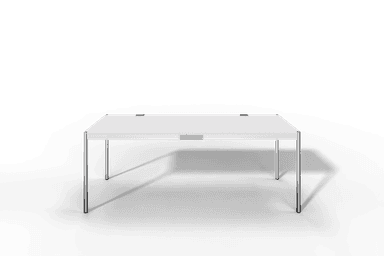 USM Haller Tisch Plus,Tiefe 750 mm, Oberfläche MDF reinweiss Produktbild