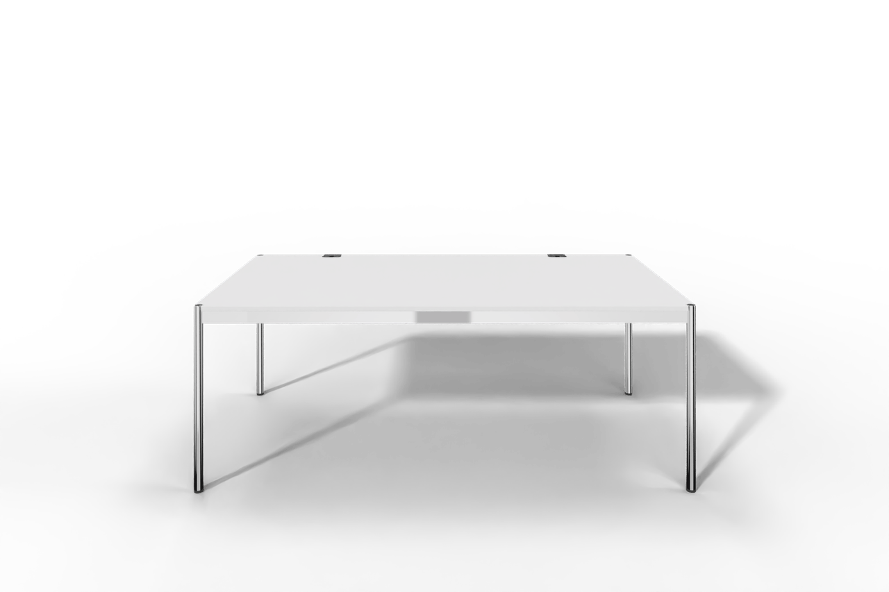 USM Haller Tisch Plus,Tiefe 1000 mm, Oberfläche MDF reinweiss Produktbild
