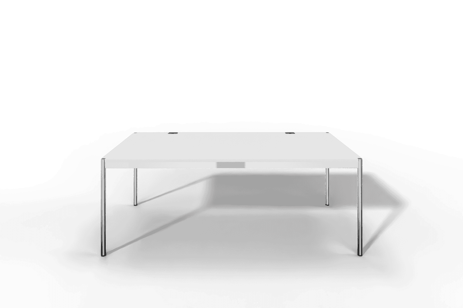 USM Haller Tisch Plus,Tiefe 1000 mm, Oberfläche MDF reinweiss Produktbild