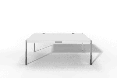 USM Haller Tisch Plus,Tiefe 1000 mm, Oberfläche MDF reinweiss Produktbild