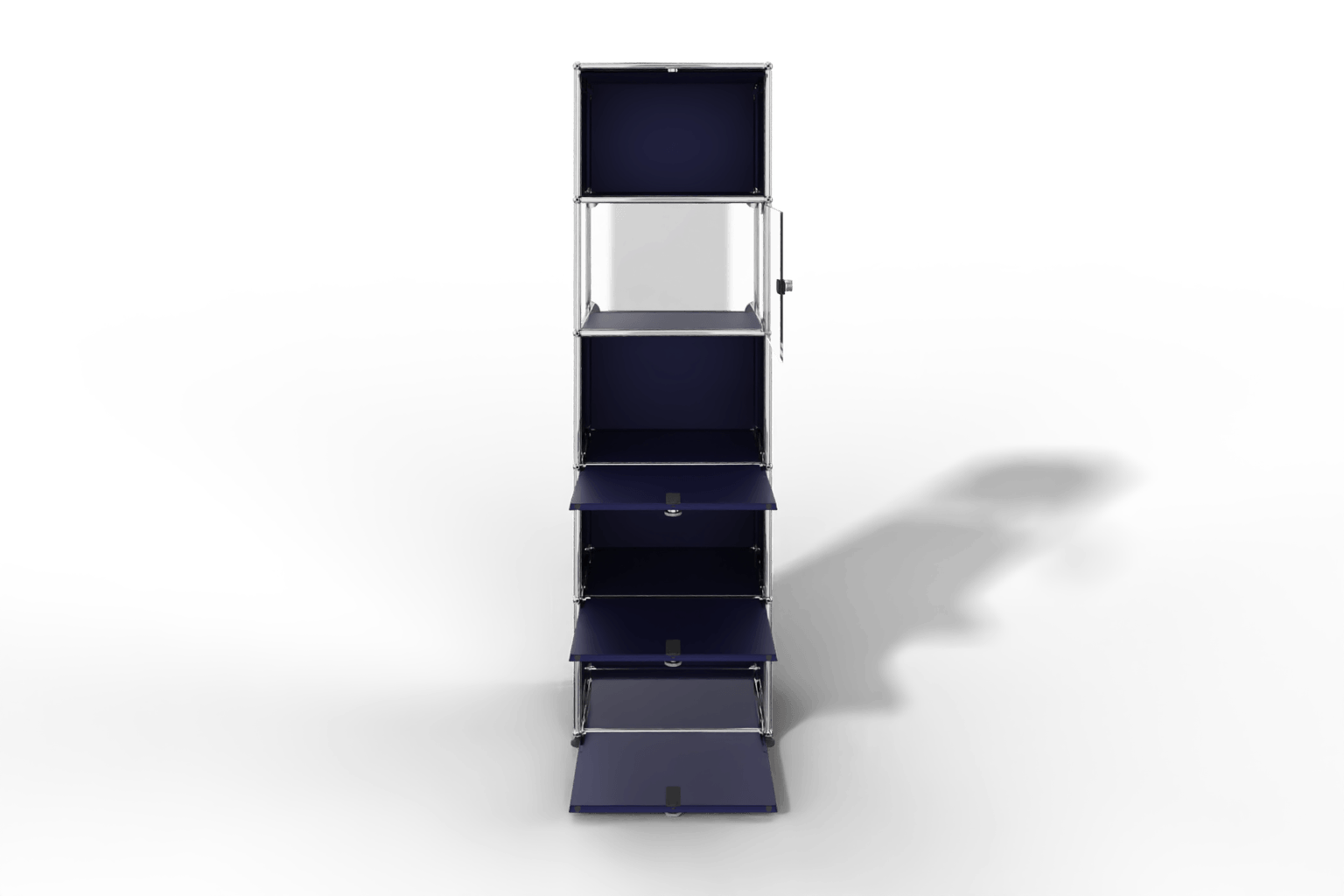 USM Haller schmales Regal mit Glasabteil Produktbild