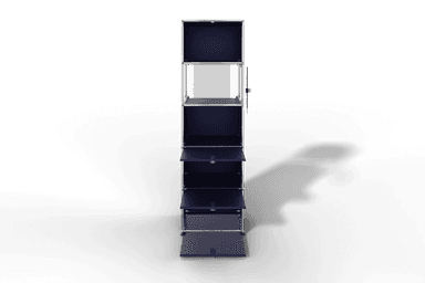 USM Haller schmales Regal mit Glasabteil Produktbild